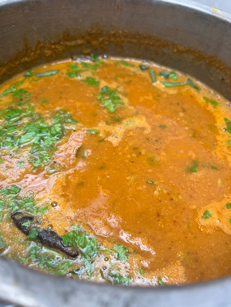 Arachuvitta Sambar – GirijaPaati Style South Indian traditional vegetarian recipes from an Indian grandmother's kitchen www.girijapaati.com