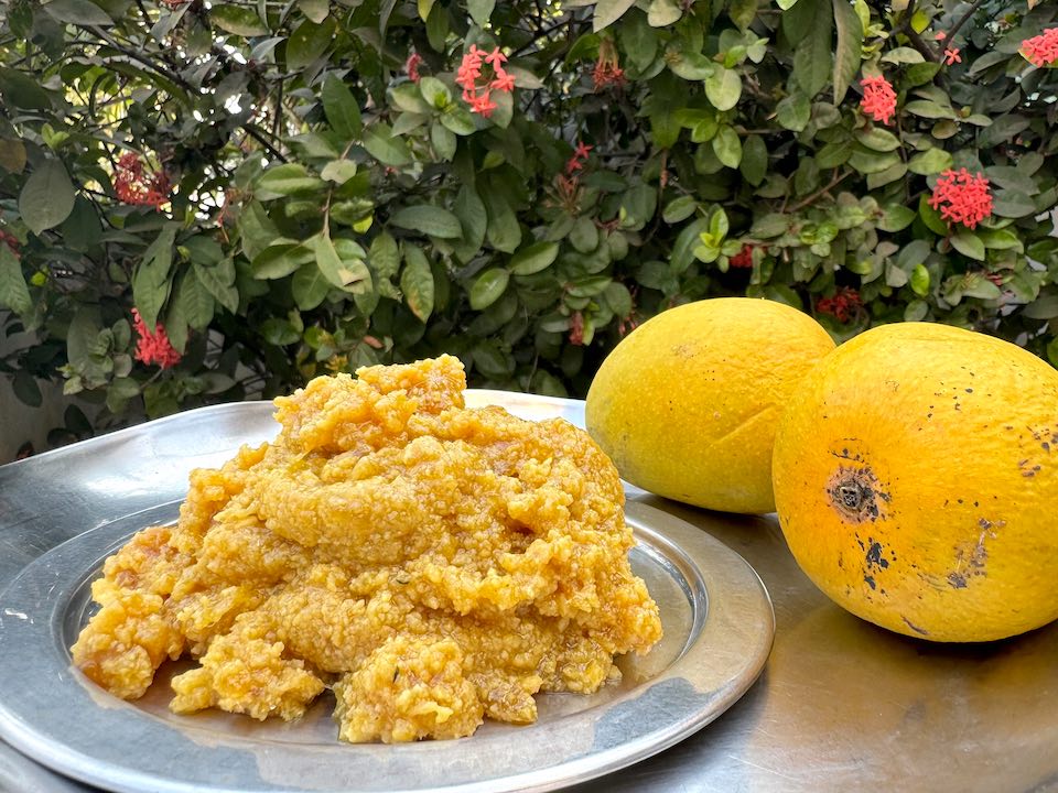 Mango Theratti Paal (Reduced Milk Sweet)