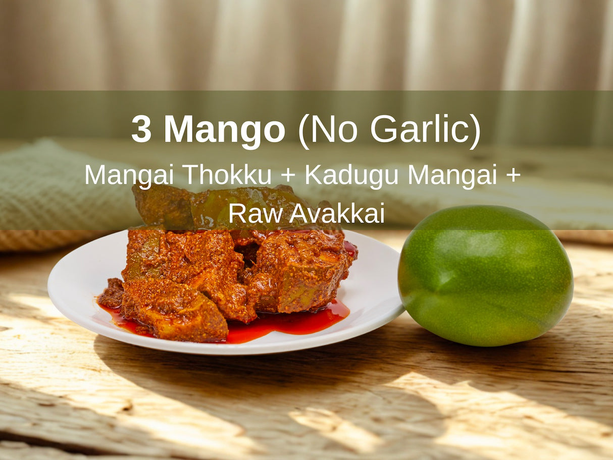 Mango 3 Pickle Combo (No Garlic)